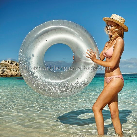 Glitter Gold 100kg Blow Up Ring Бассейн Надувный Прозрачный Кольцо Для Взрослых