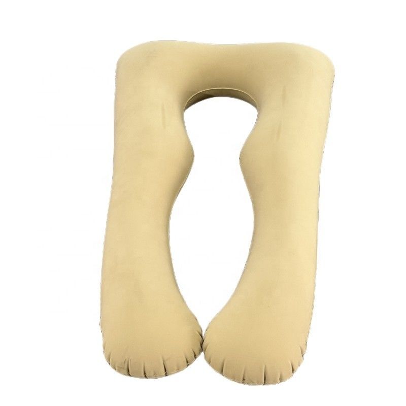 LC Flocked PVC Soft Inflatable Pregnancy Pillows U-образные полнотеловые материнские подушки