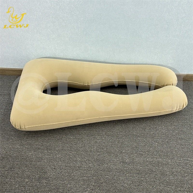 LC Flocked PVC Soft Inflatable Pregnancy Pillows U-образные полнотеловые материнские подушки
