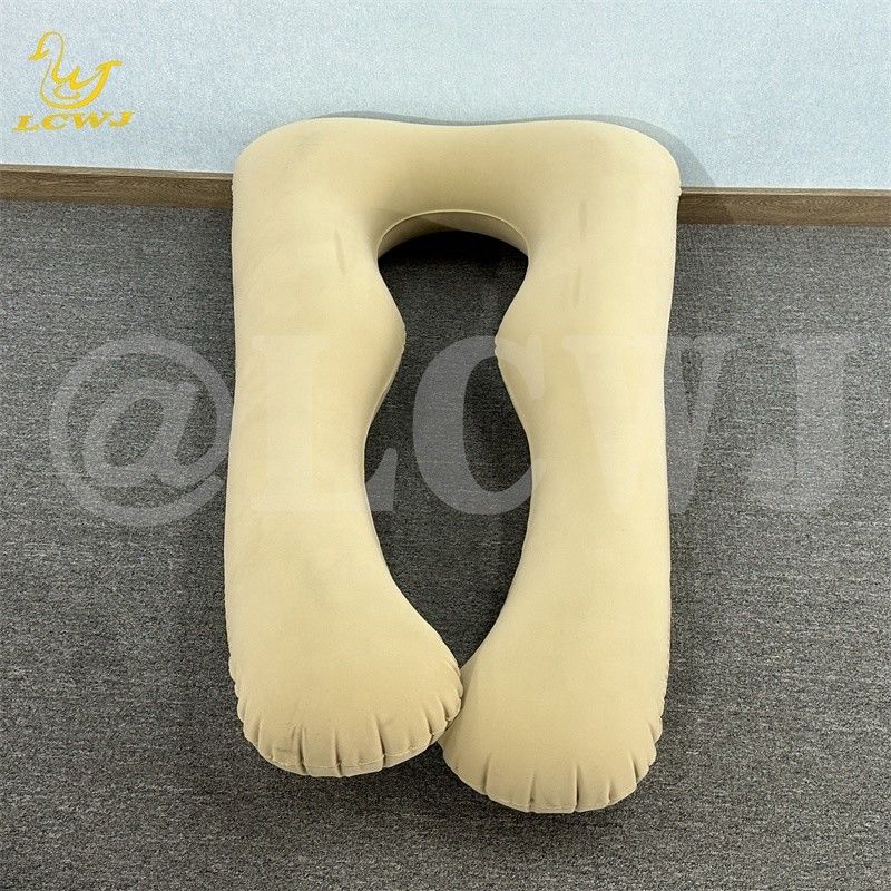 LC Flocked PVC Soft Inflatable Pregnancy Pillows U-образные полнотеловые материнские подушки
