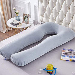 LC Flocked PVC Soft Inflatable Pregnancy Pillows U-образные полнотеловые материнские подушки