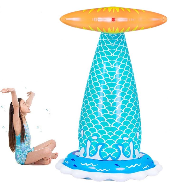 LC Huge Inflatable Mermaid Tail Sprinkler Premium Thick Eco Friendly PVC Sprays Water From Tail 6' (Великий надувный водонагреватель для хвоста русалки)