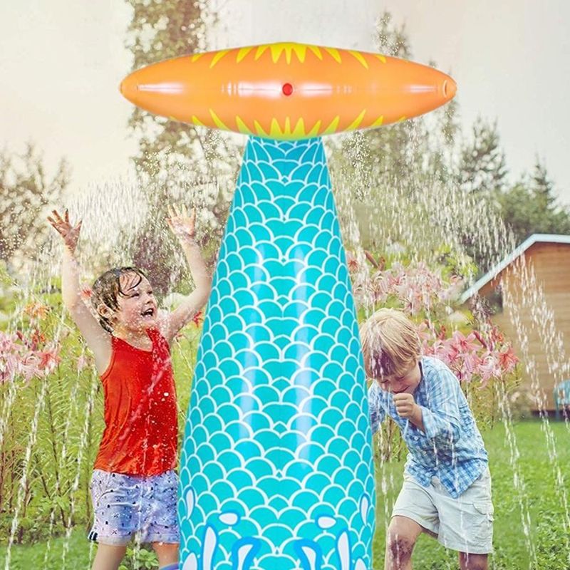 LC Huge Inflatable Mermaid Tail Sprinkler Premium Thick Eco Friendly PVC Sprays Water From Tail 6' (Великий надувный водонагреватель для хвоста русалки)