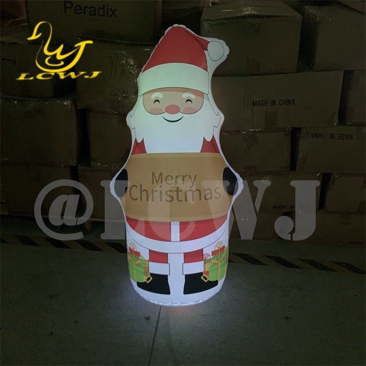 LC Blow Up Bopper Yard Декорация Рождества Надувный Санта-Клаус Декорации с светодиодным освещением